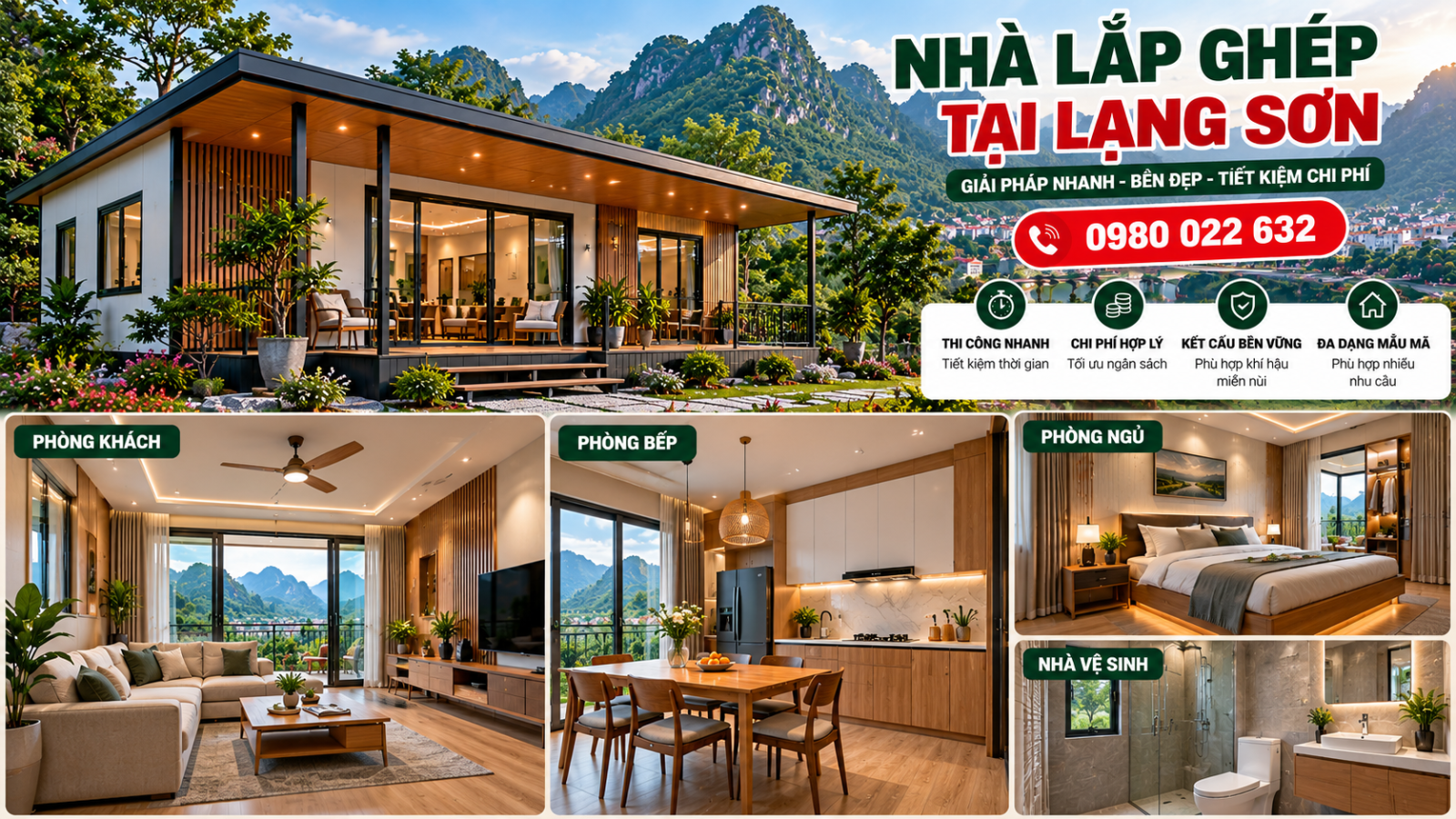 Nhà Lắp Ghép Lạng Sơn Giá Tốt – Tư Vấn Thi Công 0980 022 632